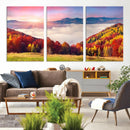 Autumn Mountain Foggy Landscape Wall Art Canvas Print | by MyGreatCanvas | Canvas Wall Art Prints | Photo Prints & Wall Decor