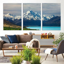 Mount Cook and Lake Pukaki Canvas Wall Art Print – Majestic by MyGreatCanvas | Canvas Wall Art Prints | Photo Prints & Wall Decor