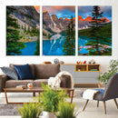 Canadian Rockies Moraine Lake Wall Art Canvas Print, Pine