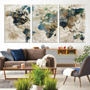 Framed Vintage World Map Wall Art – Abstract Map Canvas by MyGreatCanvas | Canvas Wall Art Prints | Photo Prints & Wall Decor