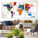 World Map Canvas Print – Framed Travel Map Wall Art for by MyGreatCanvas | Canvas Wall Art Prints | Photo Prints & Wall Decor