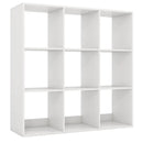 9 Cube Bookshelf with Back Guardrail for Living Room Bedroom-White by LJGDeals
