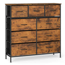 9-Drawer Fabric Dresser with Wooden Top for Bedroom by LJGDeals