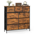 9-Drawer Fabric Dresser with Wooden Top for Bedroom by LJGDeals