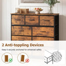 9-Drawer Fabric Dresser with Wooden Top for Bedroom by LJGDeals