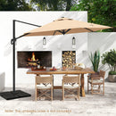 9 FT Cantilever Patio Umbrella with Vented Top and Sun-Protective Canopy by LJGDeals
