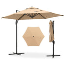 9 FT Cantilever Patio Umbrella with Vented Top and Sun-Protective Canopy by LJGDeals