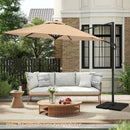 9 FT Cantilever Patio Umbrella with Vented Top and Sun-Protective Canopy by LJGDeals