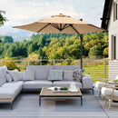 9 FT Cantilever Patio Umbrella with Vented Top and Sun-Protective Canopy by LJGDeals