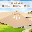 9 FT Cantilever Patio Umbrella with Vented Top and Sun-Protective Canopy by LJGDeals