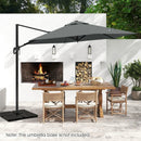 9 FT Cantilever Patio Umbrella with Vented Top and Sun-Protective Canopy by LJGDeals