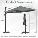 9 FT Cantilever Patio Umbrella with Vented Top and Sun-Protective Canopy by LJGDeals