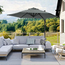 9 FT Cantilever Patio Umbrella with Vented Top and Sun-Protective Canopy by LJGDeals