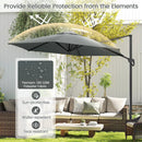 9 FT Cantilever Patio Umbrella with Vented Top and Sun-Protective Canopy by LJGDeals