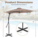 9 FT Cantilever Umbrella with Cross Base and Crank Handle