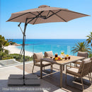 9 FT Cantilever Umbrella with Cross Base and Crank Handle