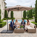 9 FT Cantilever Umbrella with Cross Base and Crank Handle