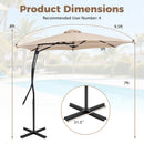 9 FT Cantilever Umbrella with Cross Base and Crank Handle