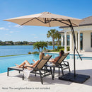 9 FT Cantilever Umbrella with Cross Base and Crank Handle