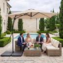 9 FT Cantilever Umbrella with Cross Base and Crank Handle