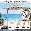 9 FT Cantilever Umbrella with Cross Base and Crank Handle