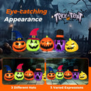 9 Feet Inflatable Pumpkin Patch Family with Built-in LED Lights and Witch Hats by LJGDeals