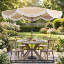 9 FT Outdoor Tassel Umbrella with Push Button Tilt by LJGDeals
