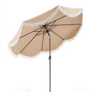 9 FT Outdoor Tassel Umbrella with Push Button Tilt by LJGDeals