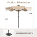 9 FT Outdoor Tassel Umbrella with Push Button Tilt by LJGDeals