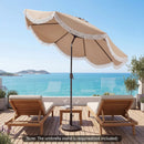 9 FT Outdoor Tassel Umbrella with Push Button Tilt by LJGDeals