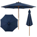 9 FT Patio Umbrella Outdoor Table Market Umbrella with 8 Sturdy Bamboo Ribs by LJGDeals