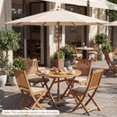 9 FT Patio Umbrella Outdoor Table Market Umbrella with 8 Sturdy Bamboo Ribs by LJGDeals