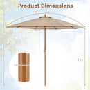 9 FT Patio Umbrella Outdoor Table Market Umbrella with 8 Sturdy Bamboo Ribs by LJGDeals