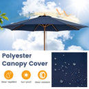 9 FT Patio Umbrella Outdoor Table Market Umbrella with 8 Sturdy Bamboo Ribs by LJGDeals