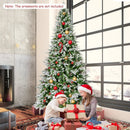 6/7.5/9 FT Pre-Lit Artificial Christmas Tree with 765/1135/1871 Tips and 280/470/690 Warm-White LED Lights by DirectDeals