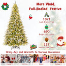 6/7.5/9 FT Pre-Lit Artificial Christmas Tree with 765/1135/1871 Tips and 280/470/690 Warm-White LED Lights by DirectDeals