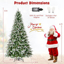 6/7.5/9 FT Pre-Lit Artificial Christmas Tree with 765/1135/1871 Tips and 280/470/690 Warm-White LED Lights by DirectDeals