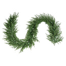 9 FT Pre-lit Artificial Cypress Christmas Garland with 50 Warm White LED Lights and 130 Branch Tips by LJGDeals