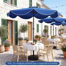 9 FT Scalloped Solar Patio Umbrella Market Table Umbrella with 24 LED Lights by DirectDeals