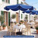 9 FT Scalloped Solar Patio Umbrella Market Table Umbrella with 24 LED Lights by LJGDeals