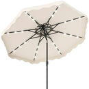 9 FT Solar LED Patio Umbrella Push-Button Tilt and Crank 24 LED Lights and 8 Ribs by LJGDeals