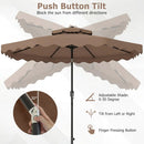 9 FT Solar LED Patio Umbrella Push-Button Tilt and Crank 24 LED Lights and 8 Ribs by LJGDeals