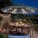 9 FT Solar LED Patio Umbrella Push-Button Tilt and Crank 24 LED Lights and 8 Ribs by LJGDeals