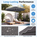 9 FT Solar LED Patio Umbrella Push-Button Tilt and Crank 24 LED Lights and 8 Ribs by LJGDeals