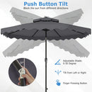9 FT Solar LED Patio Umbrella Push-Button Tilt and Crank 24 LED Lights and 8 Ribs by LJGDeals