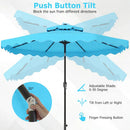 9 FT Solar LED Patio Umbrella Push-Button Tilt and Crank 24 LED Lights and 8 Ribs by DirectDeals