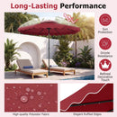 9 FT Solar LED Patio Umbrella Push-Button Tilt and Crank 24 LED Lights and 8 Ribs by LJGDeals