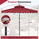 9 FT Solar LED Patio Umbrella Push-Button Tilt and Crank 24 LED Lights and 8 Ribs by DirectDeals