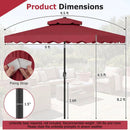 9 FT Solar LED Patio Umbrella Push-Button Tilt and Crank 24 LED Lights and 8 Ribs by LJGDeals