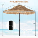 Thatched Tiki Umbrella 9 FT with Solar LED Lights by LJGDeals